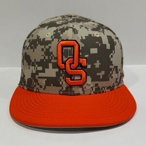 Nike OSU Oklahoma State University Camo and Orange Brim Hat
